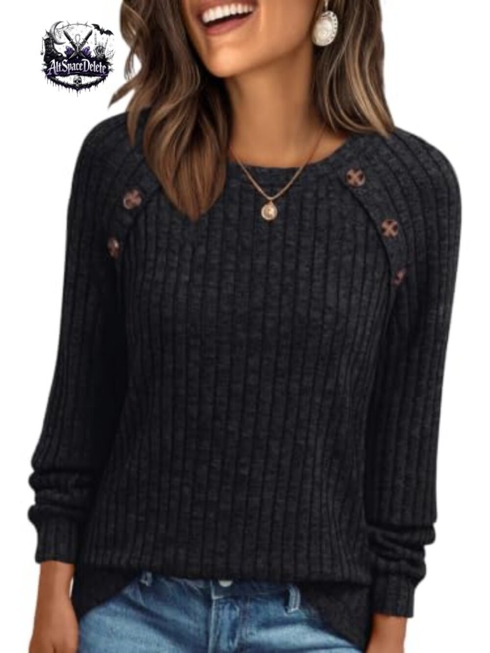 Womens Long Sleeve Top Crew Neck Relaxed Fit Tunic Blouse Business Casual